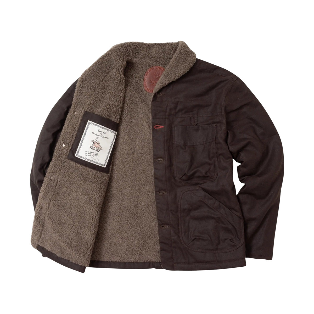 Imperfects Sherpa Shepherds Shirt in Waxed Canvas