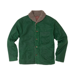 Imperfects Sherpa Shepherds Shirt in Waxed Canvas - Irish Racing Green