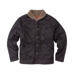 Imperfects Sherpa Shepherds Shirt in Waxed Canvas - Obsidian