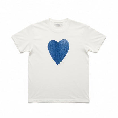 imogene + willie the heart tee in blue XXL