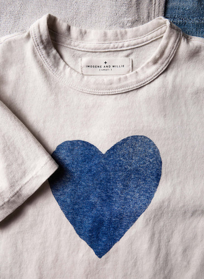 imogene + willie the heart tee in blue