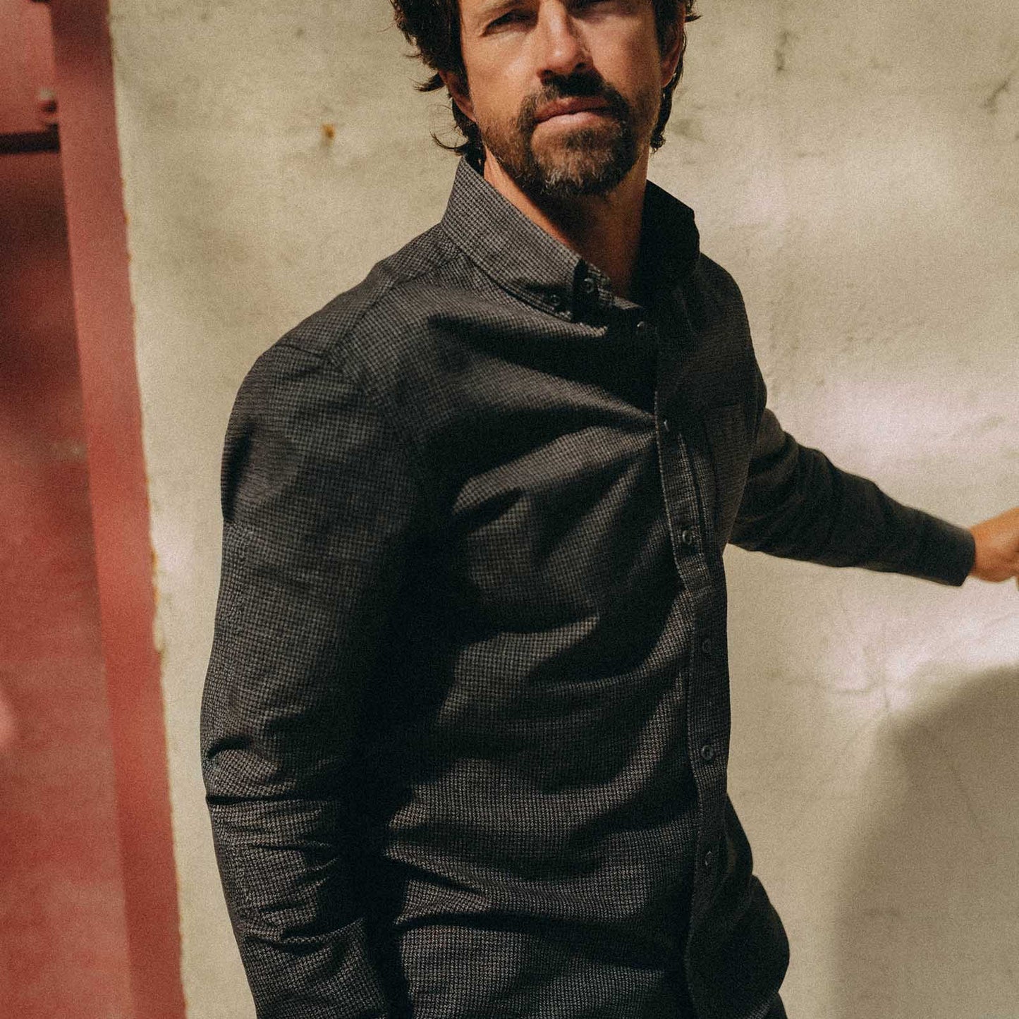 Taylor Stitch Coal Jaspe Oxford Shirt