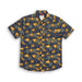 Iron & Resin Aloha Shirt - Navy / Yellow Flowers