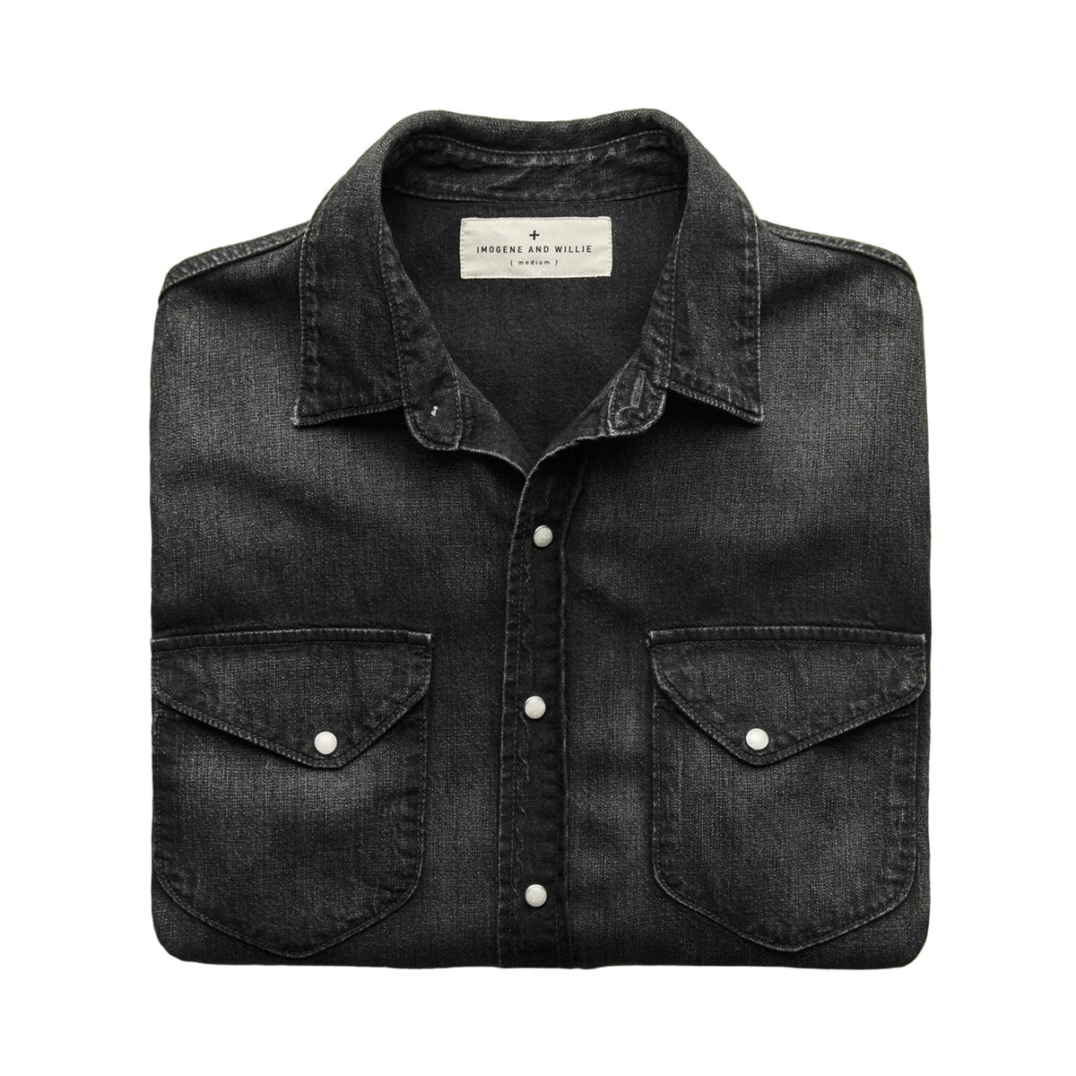 imogene + willie hayes washed black pearl snap