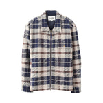 Corridor Jacquard Plaid Zip Jacket - Navy