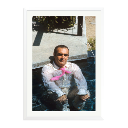 Sean Connery 'Diamonds Are Forever' Print White XXL