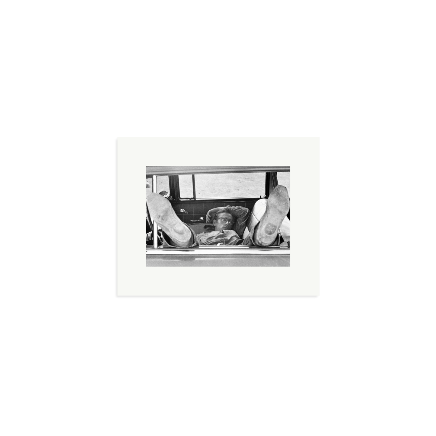 James Dean 'Chilling in The Car' Framed Print