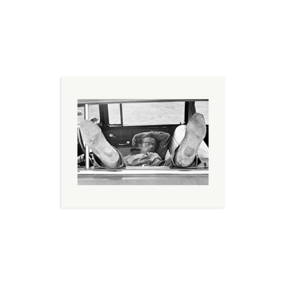 James Dean 'Chilling in The Car' Framed Print Print Only Medium