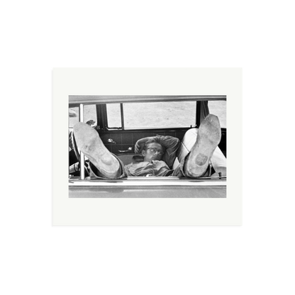 James Dean 'Chilling in The Car' Framed Print Print Only Large