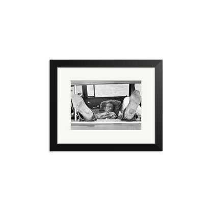 James Dean 'Chilling in The Car' Framed Print Black Small