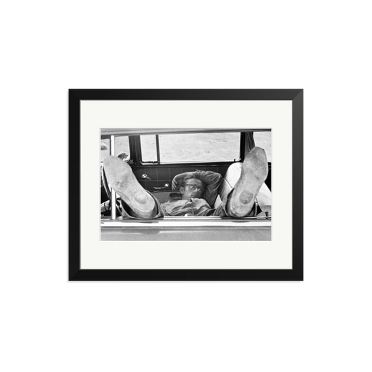 James Dean 'Chilling in The Car' Framed Print