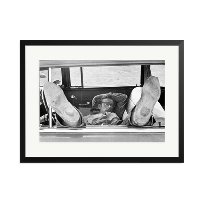 James Dean 'Chilling in The Car' Framed Print Black XL
