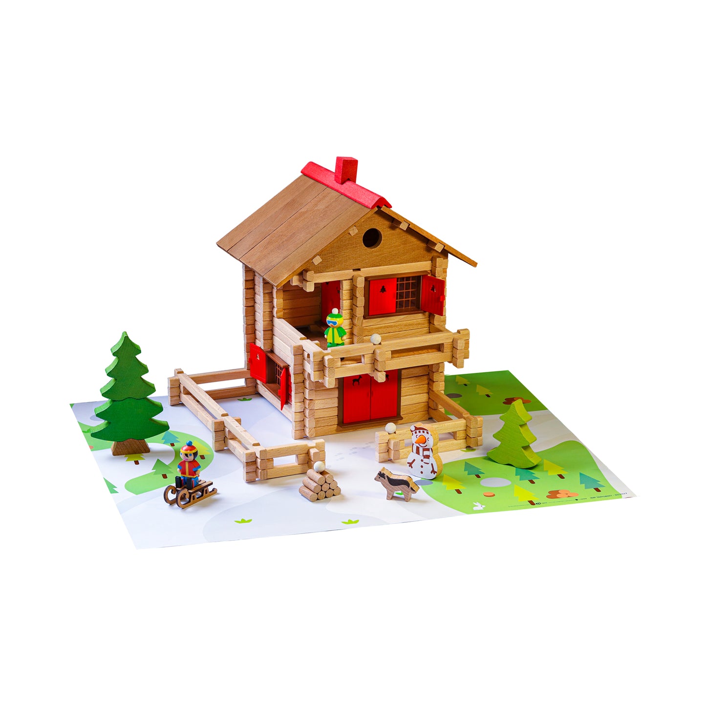 JeuJura Alpine Chalet Toy Building Set