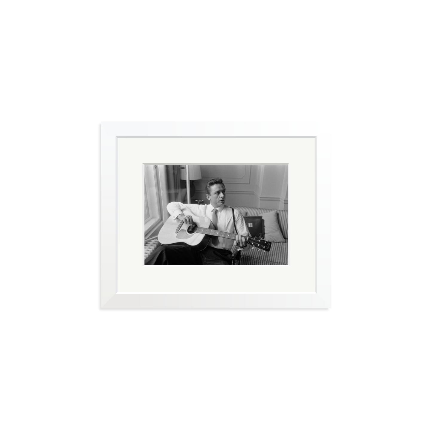 Johnny Cash at the Savoy Hotel Framed Print