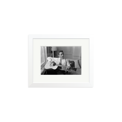Johnny Cash at the Savoy Hotel Framed Print