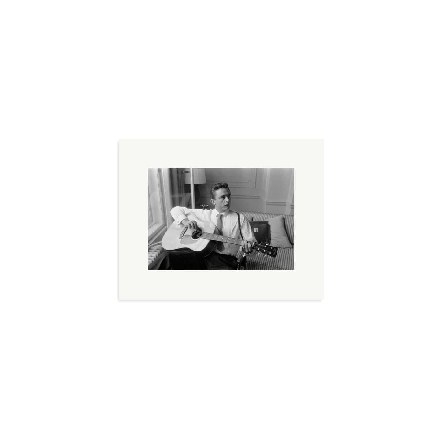 Johnny Cash at the Savoy Hotel Framed Print
