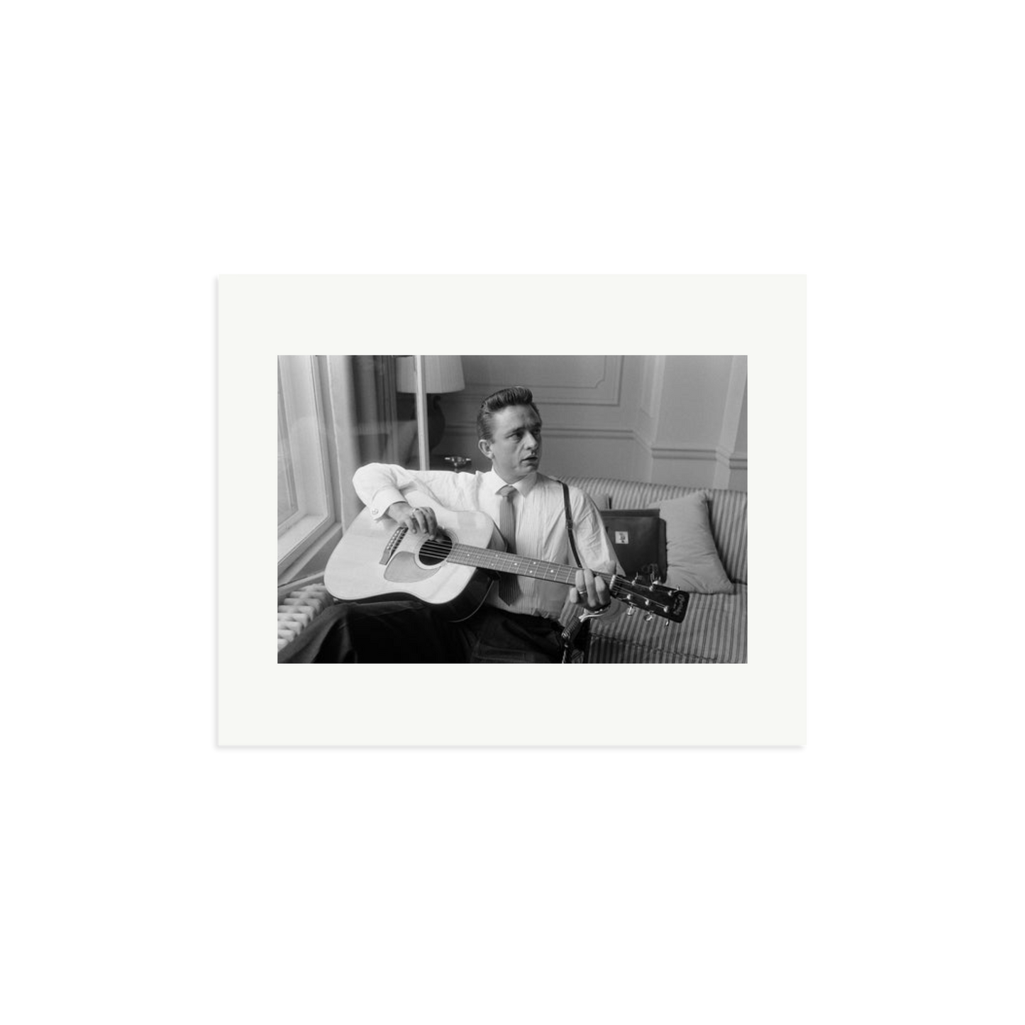 Johnny Cash at the Savoy Hotel Framed Print