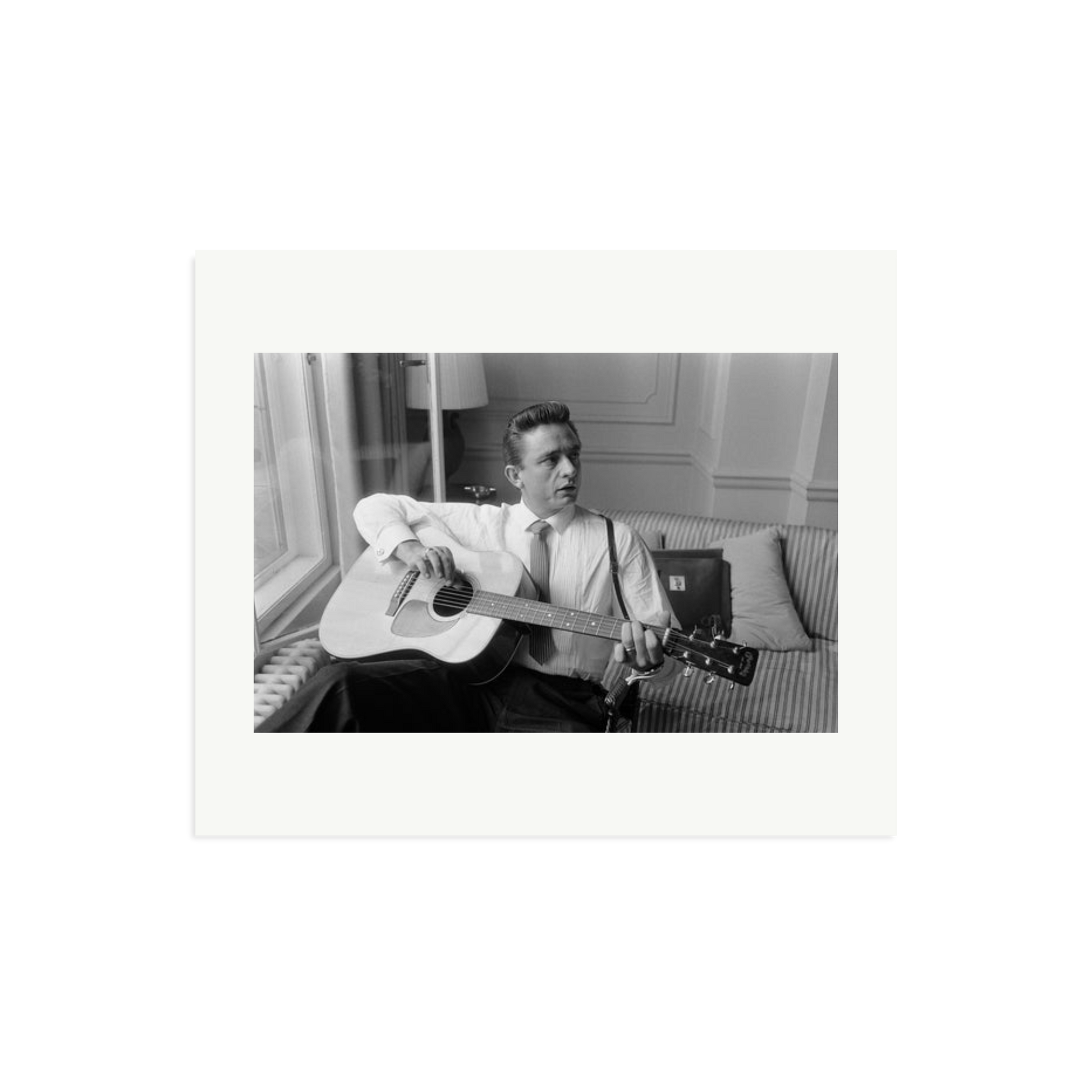 Johnny Cash at the Savoy Hotel Framed Print Print Only Large