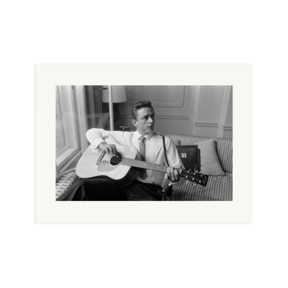 Johnny Cash at the Savoy Hotel Framed Print