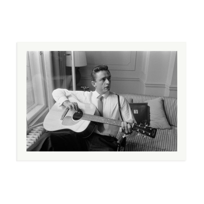 Johnny Cash at the Savoy Hotel Framed Print