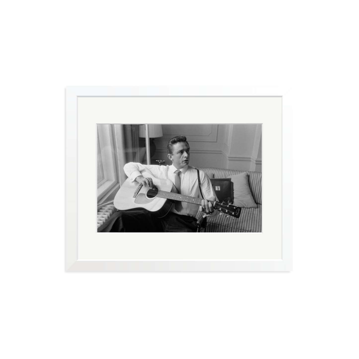 Johnny Cash at the Savoy Hotel Framed Print