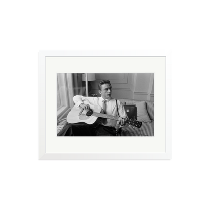 Johnny Cash at the Savoy Hotel Framed Print