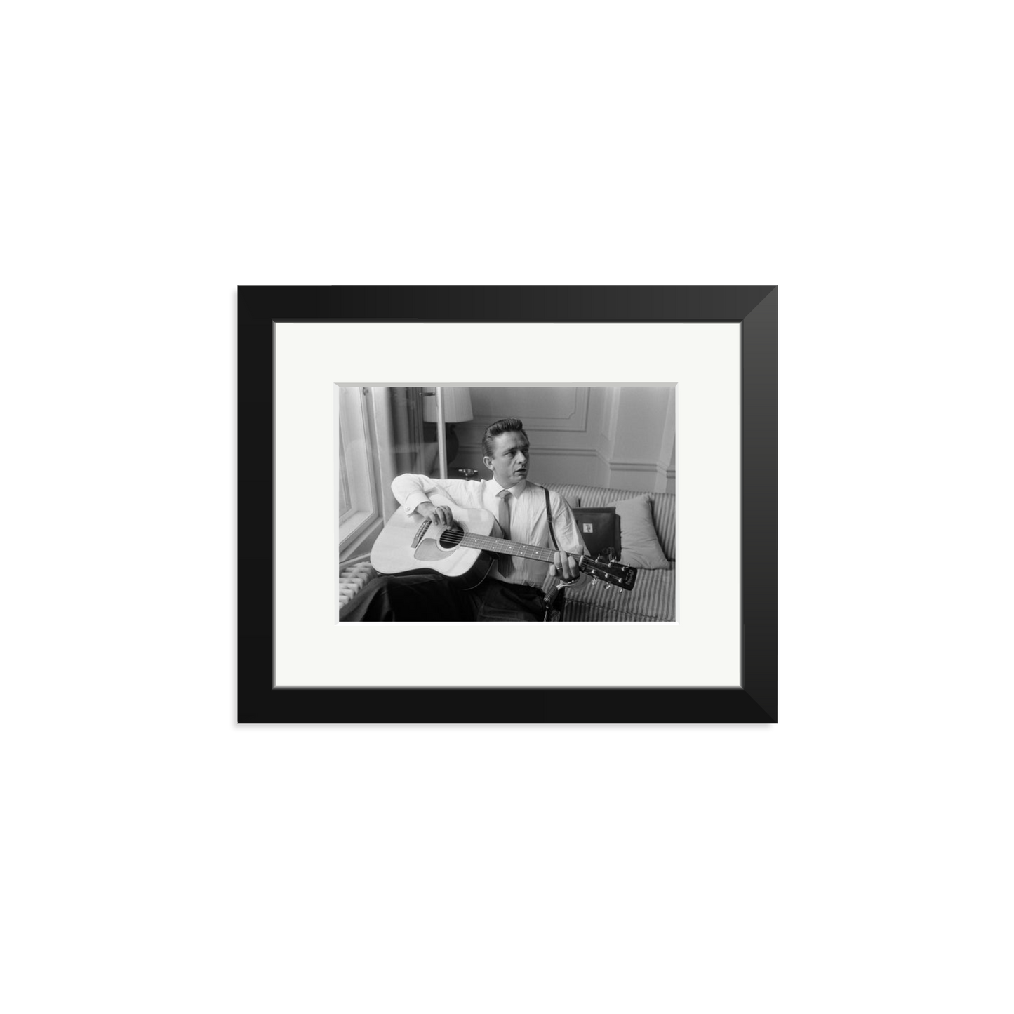 Johnny Cash at the Savoy Hotel Framed Print