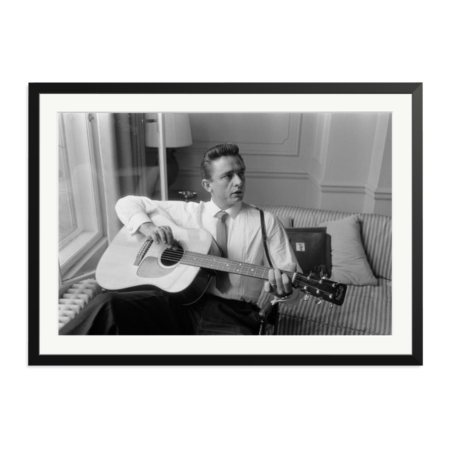 Johnny Cash at the Savoy Hotel Framed Print