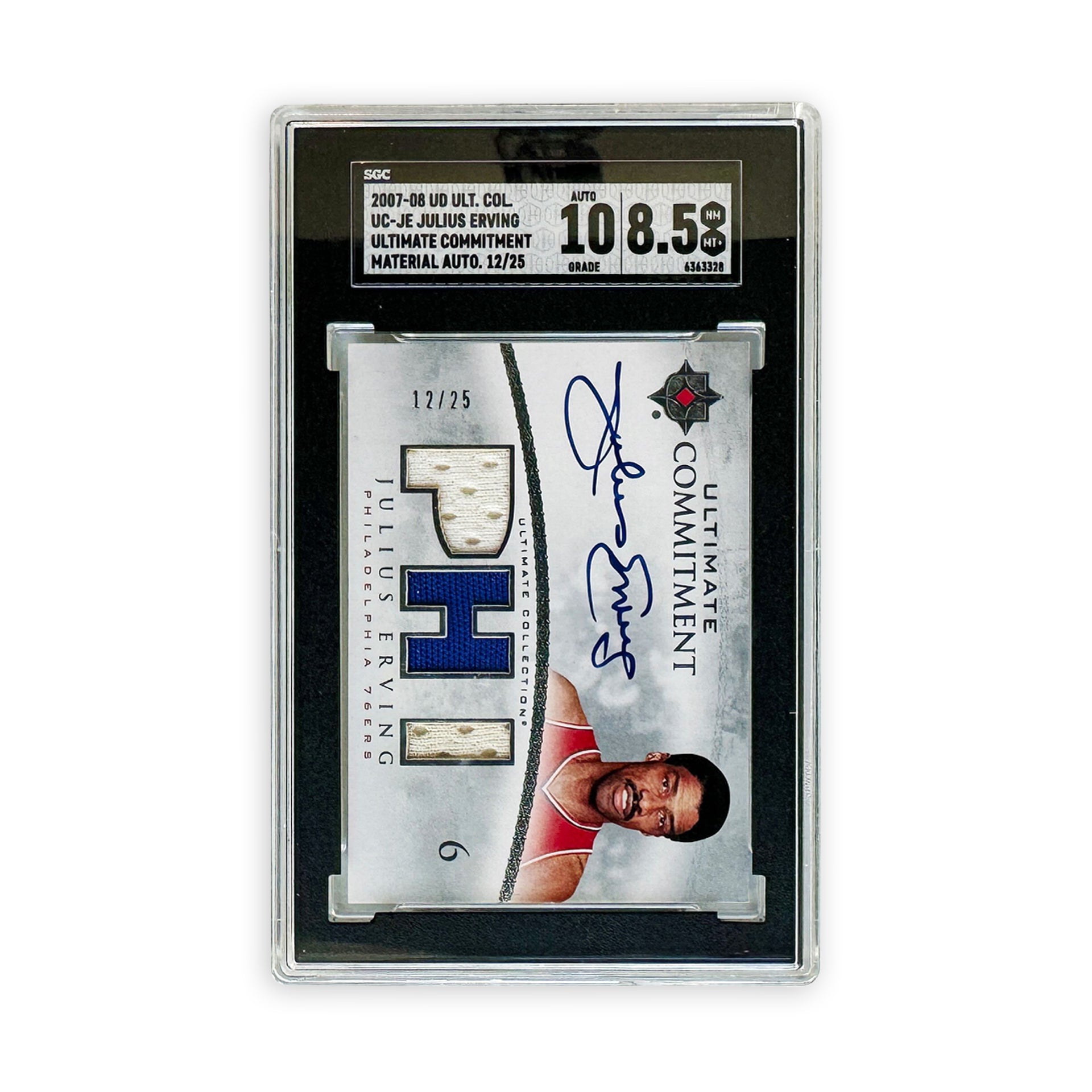 Ultimate Collection Julius Erving Game Used Patch Auto Card