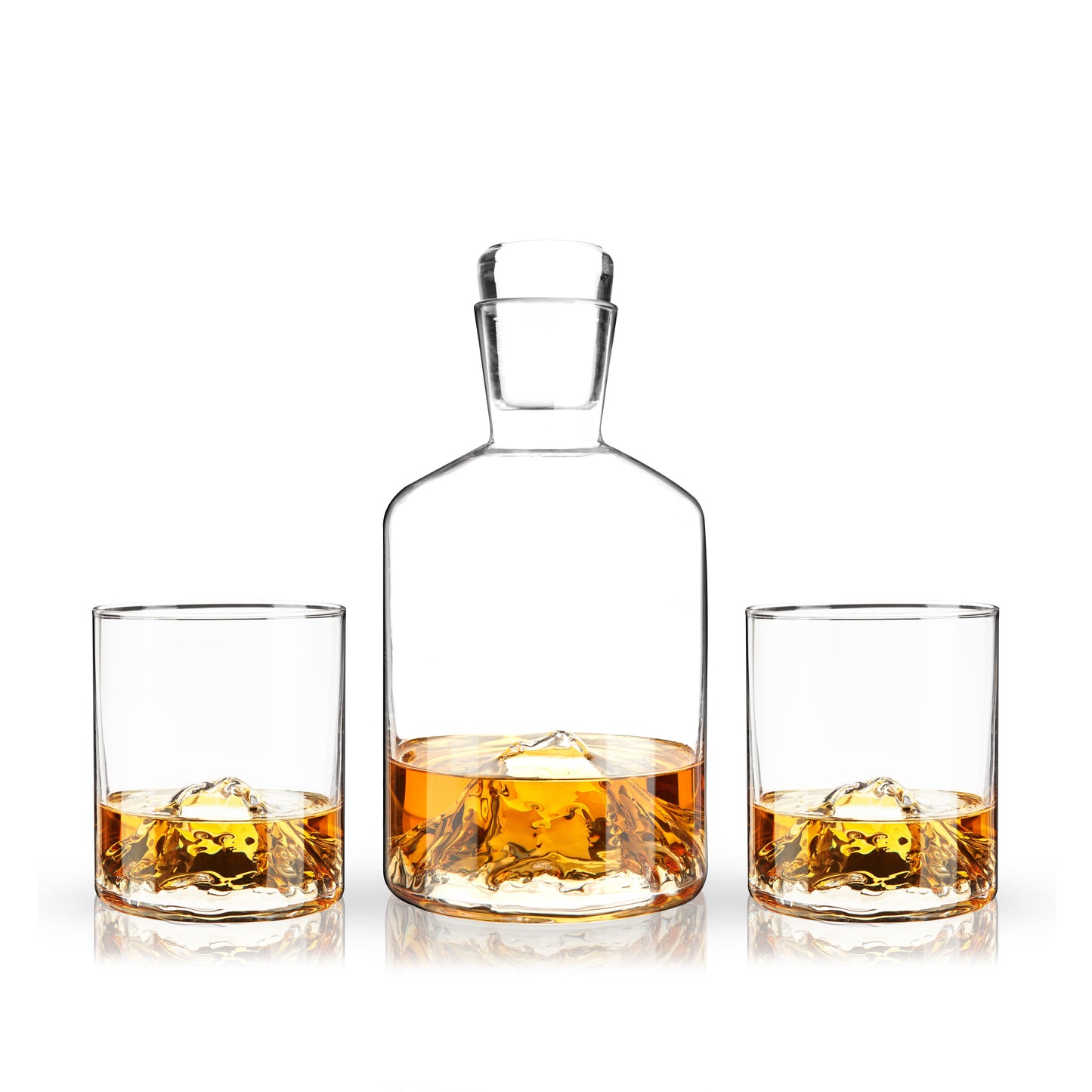 Mountain Crystal Decanter and Tumbler Set