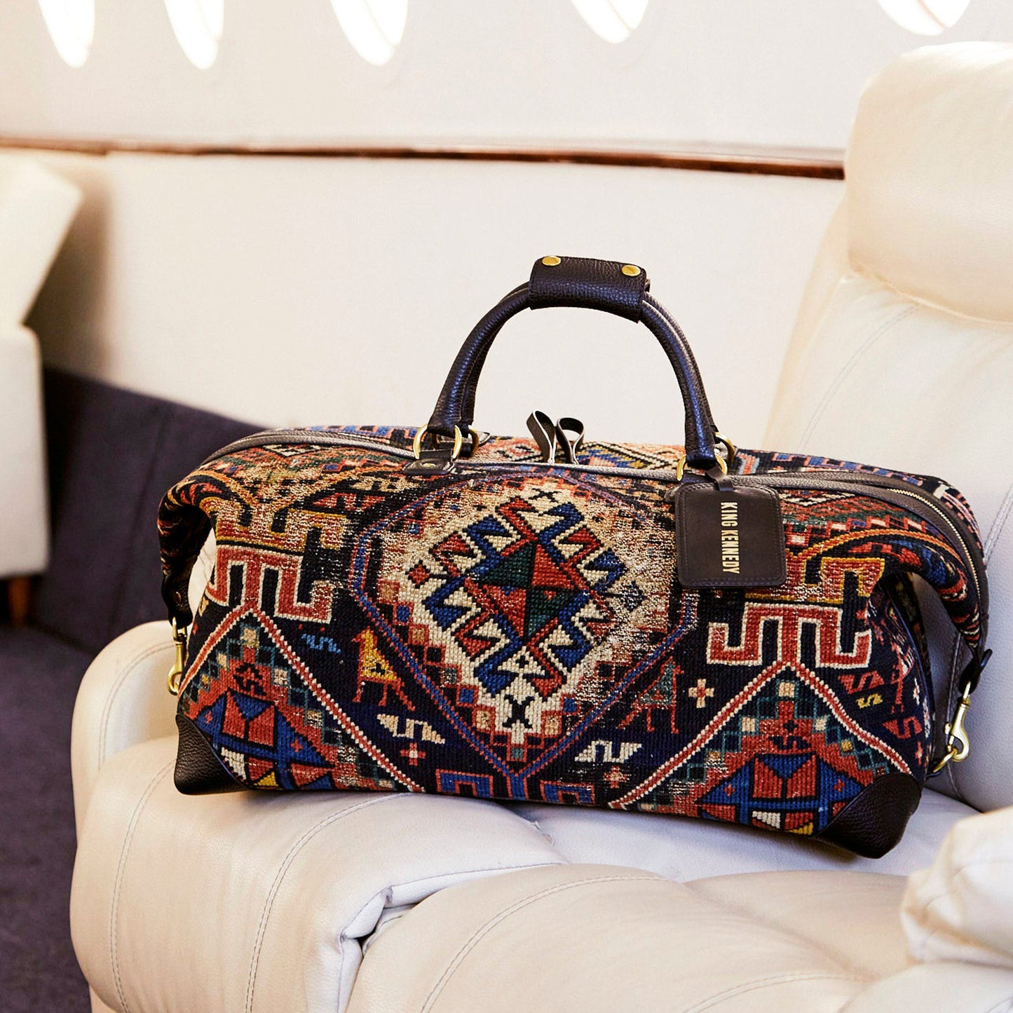 King Kennedy Bespoke Reclaimed Rug Duffle Bag