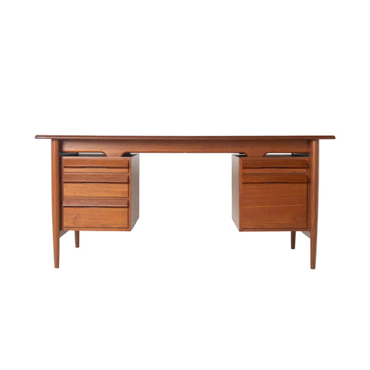 Ib Kofod Larsen Danish Modern Teak Executive Desk