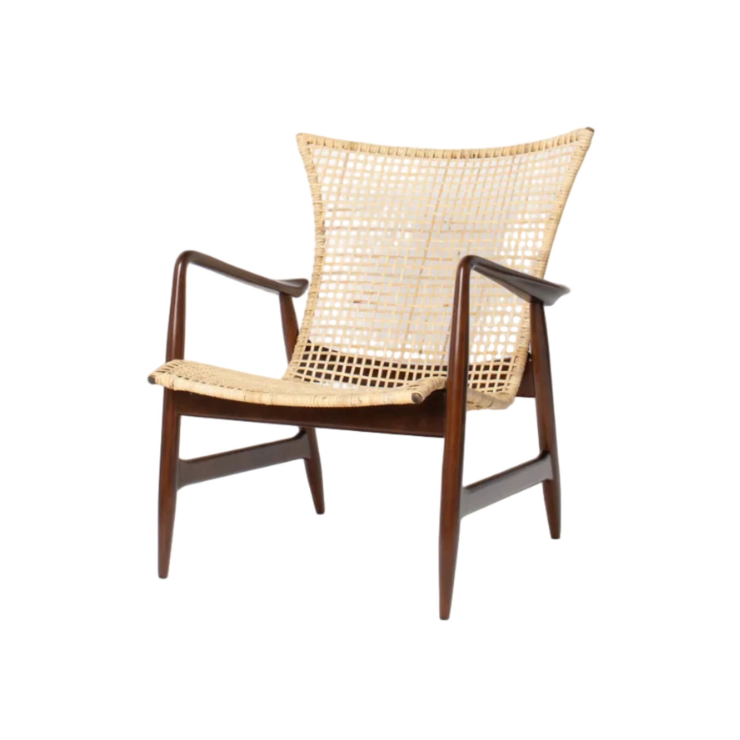 Kofod Larsen Lounge Chair in Cane