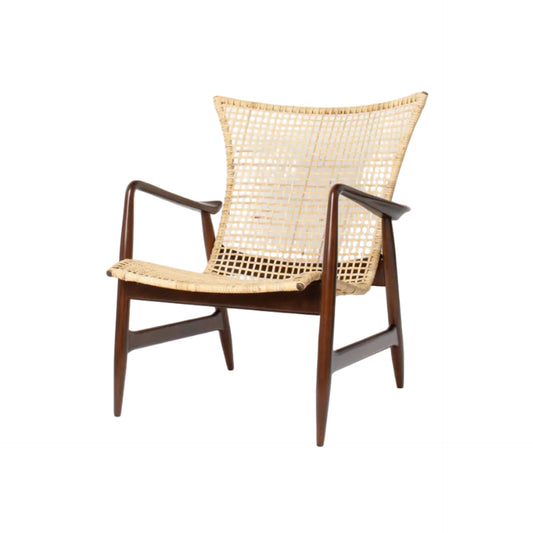 Kofod Larsen Lounge Chair in Cane