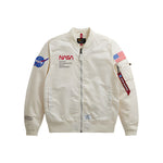 ALPHA INDUSTRIES L-2B NASA GEN II BOMBER JACKET - OFF WHITE