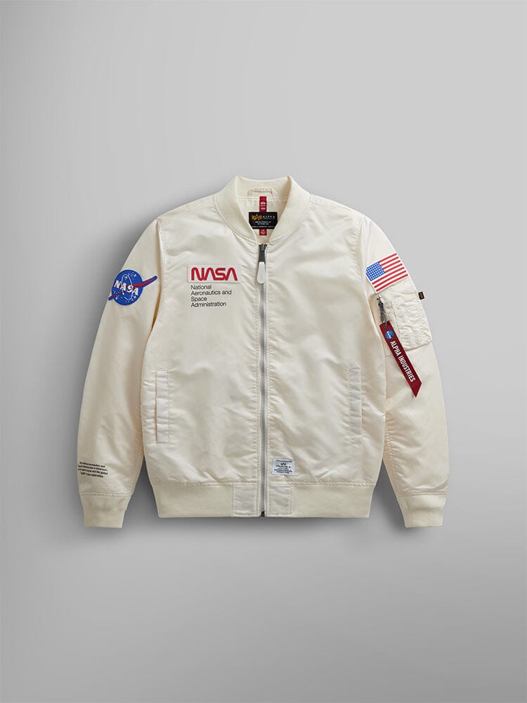 ALPHA INDUSTRIES L-2B NASA GEN II BOMBER JACKET OFF WHITE