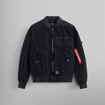 Alpha Industries L-2B Rip And Repair Bomber Jacket - BLACK