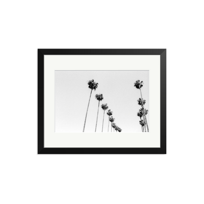 LA Palms Framed Print Black Medium