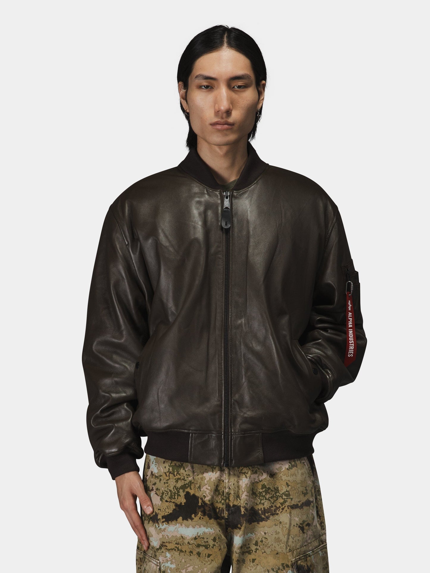 Alpha Industries LEATHER MA-1 FLIGHT JACKET