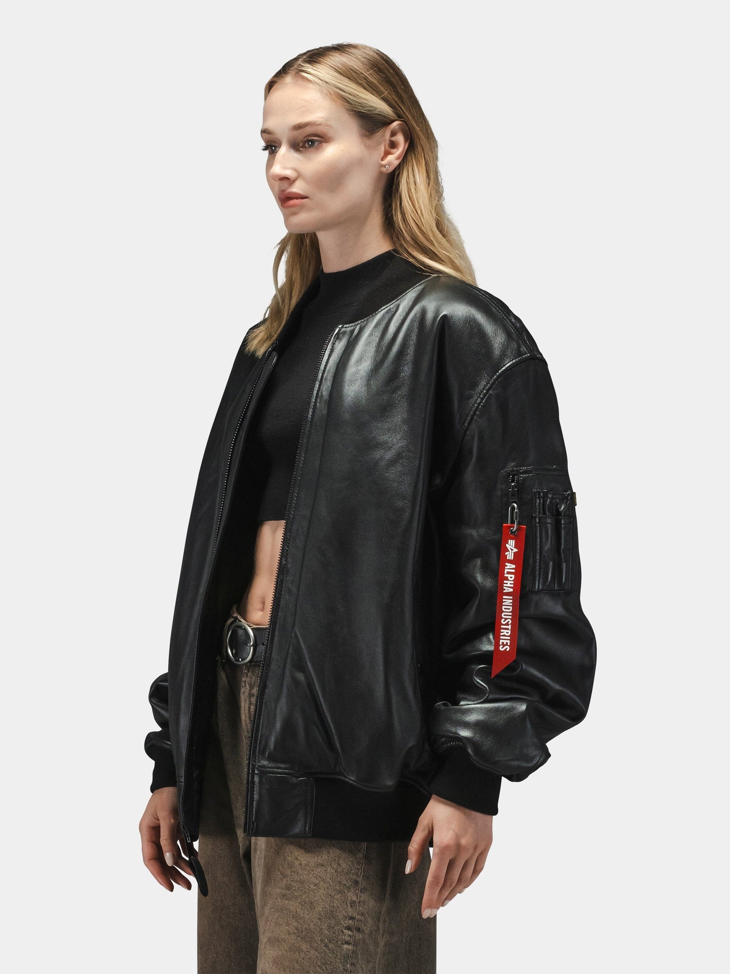 Alpha Industries LEATHER MA-1 FLIGHT JACKET
