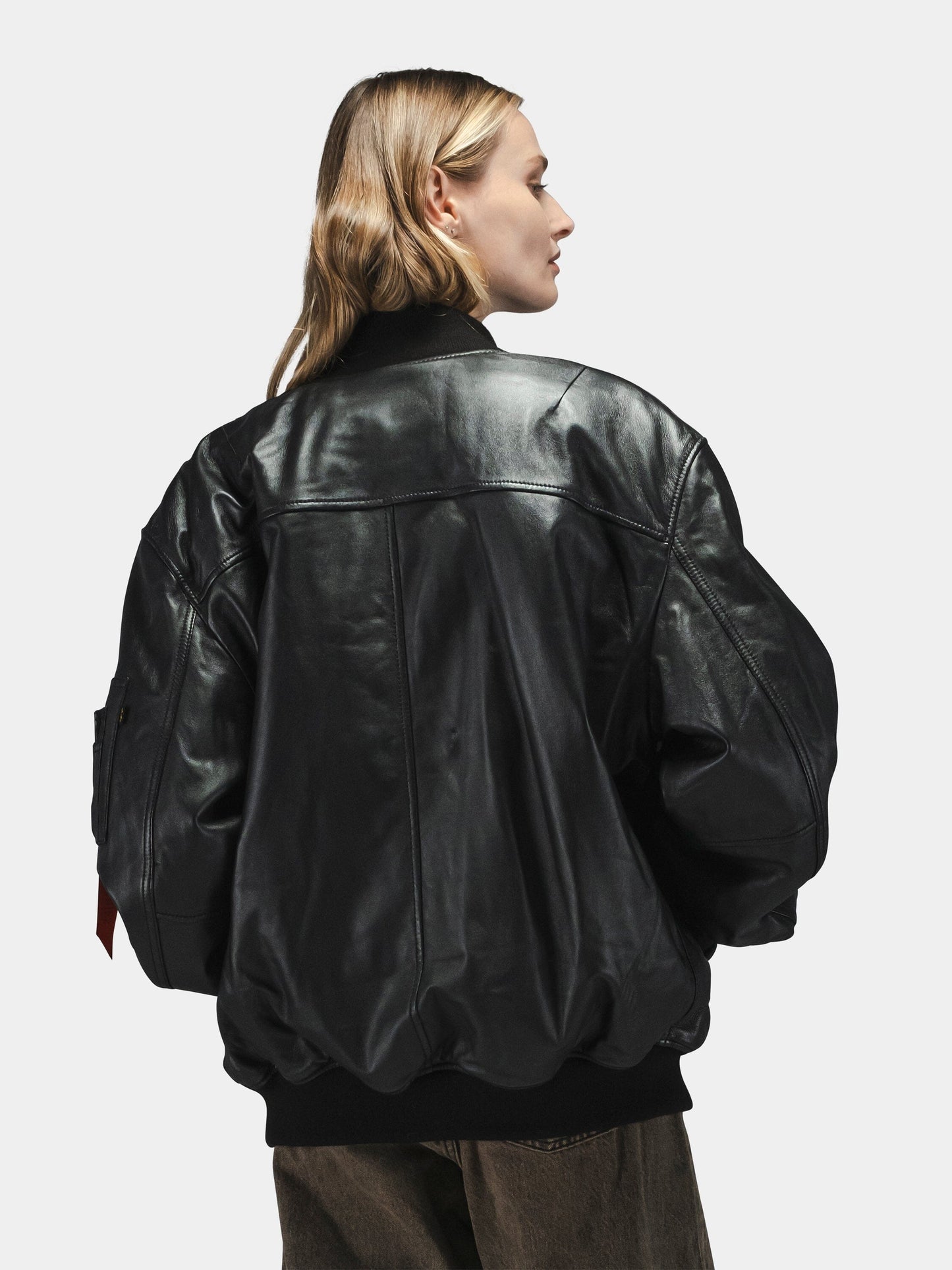 Alpha Industries LEATHER MA-1 FLIGHT JACKET
