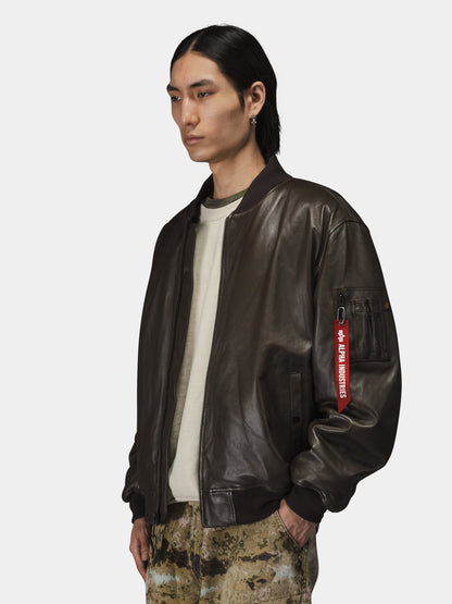 Alpha Industries LEATHER MA-1 FLIGHT JACKET