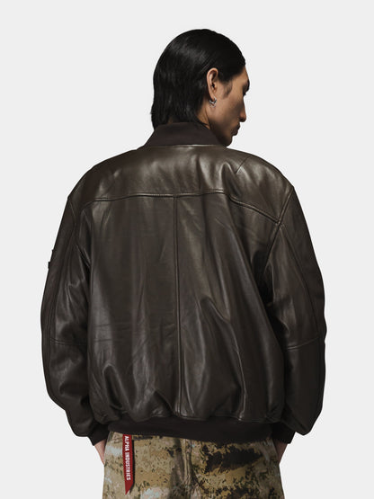 Alpha Industries LEATHER MA-1 FLIGHT JACKET