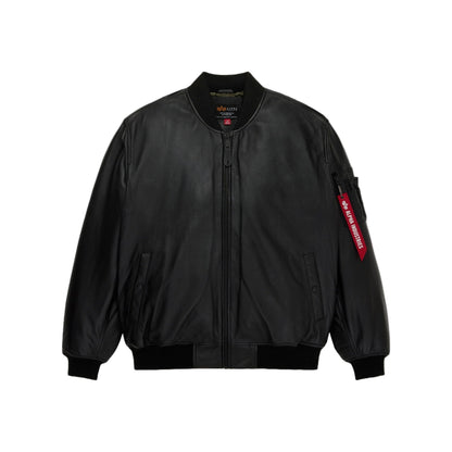 Alpha Industries LEATHER MA-1 FLIGHT JACKET