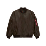 Alpha Industries LEATHER MA-1 FLIGHT JACKET - ESPRESSO