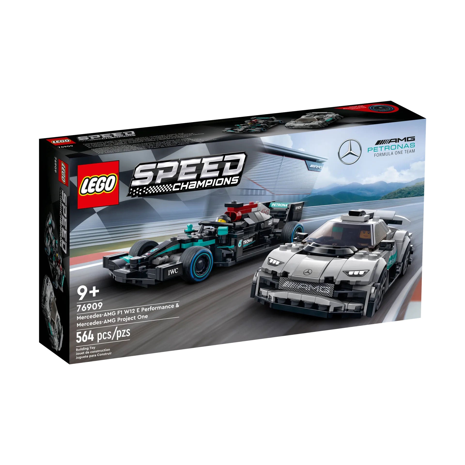 Lego Speed Champions Mercedes-AMG F1 W12 E 76909 Performance & Project One  Toy Car Set, Mercedes Model Car Building Kit, Collectible Race Car Toy