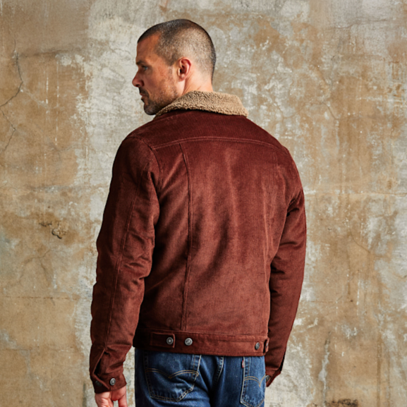 Line of Trade Montana Fleece-Lined Corduroy Trucker Jacket