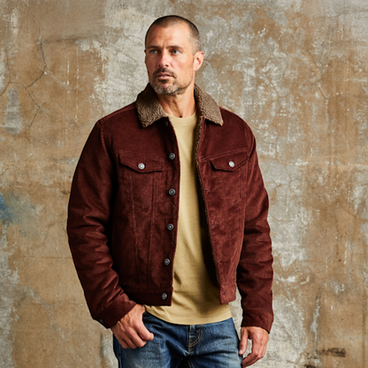 Line of Trade Montana Fleece-Lined Corduroy Trucker Jacket