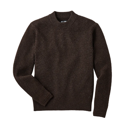 Crosscut Thermal Sweater Brown Heather