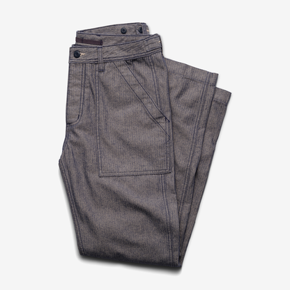 Line of Trade Herringbone Fatigue Pant Indigo Herringbone